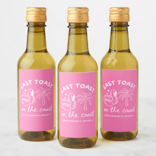 Pink Letzten Toast Junggeselinnen-Abschied Gefalle Weinetikett