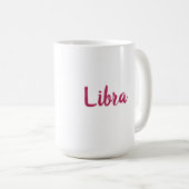 Pink Libra Zodiac Star Sign Persönlichkeit Kaffeetasse (VorderseiteRechts)