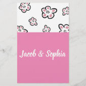 PINK LIEBE, BRIDE & GROOM TRIVIA DUSCHKARTE FLYER (Hinten)