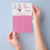 PINK-LIEBE DER SCHÜRZE-DUSCHE-SPIELKARTE FLYER (Handgriff)