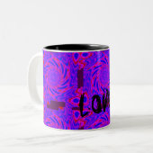 PINK LIEBE FARBE SCHWARZ ZWEIFARBIGE TASSE (Vorderseite Links)