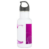 Pink-Liebe-Herz Edelstahlflasche (Rückseite)