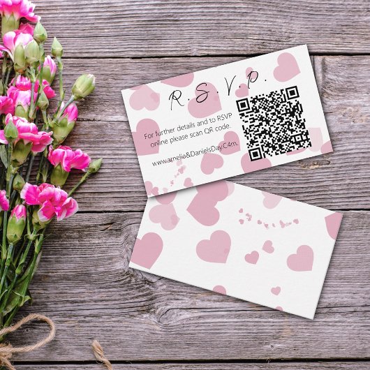 Pink Liebe Herz Online UAWG Note Card Mitteilungskarte