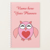 Pink Liebe Herzkugel Custom Planner Planer (Vorderseite)