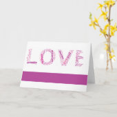 Pink Liebe Jubiläumskarte Karte (Gelbe Blume)