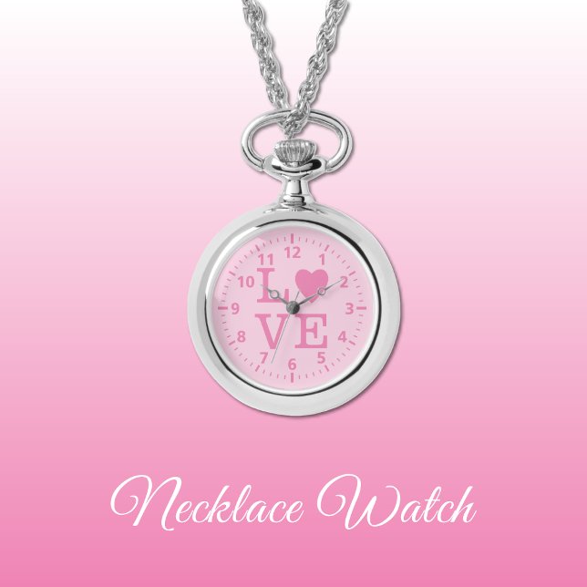 Pink Liebe Necklace Watch Armbanduhr (Von Creator hochgeladen)