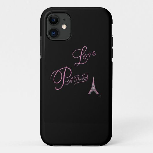 Pink-Liebe-Paris-Eiffel-Tower-einzigartig Case-Mate iPhone Hülle (Rückseite)