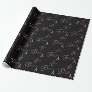 Pink-Liebe-Paris-Eiffel-Tower-einzigartig Geschenkpapier