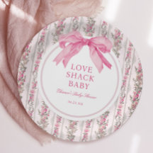 Pink Liebe Shack Babydusche Tisch