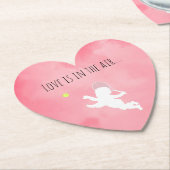 Pink Liebe Tennis Cupid Untersetzer (angewinkelt)