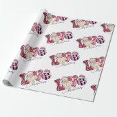 Pink Liebe Weihnachtswrapping Paper Geschenkpapier (Ungerollt)