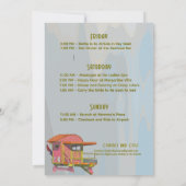 Pink Lifeguard Vibes Bachelorette Weekend Einladung (Rückseite)