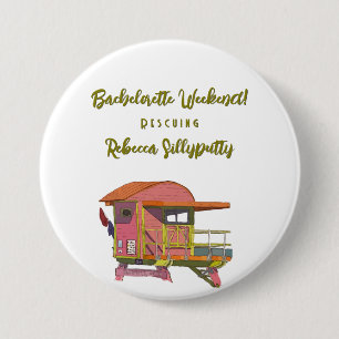 Pink Lifeguard Vibes Bachelorette Wochenende Button