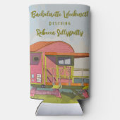 Pink Lifeguard Vibes Bachelorette Wochenende Selters Dosenkühler (Rückseite)