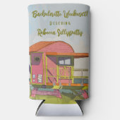 Pink Lifeguard Vibes Bachelorette Wochenende Selters Dosenkühler (Vorderseite)