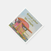 Pink Lifeguard Vibes Bachelorette Wochenende Serviette (Ecke)