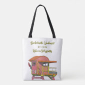 Pink Lifeguard Vibes Bachelorette Wochenende Tasche (Rückseite)
