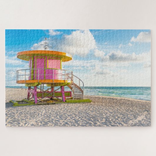 Pink Lifegustation Miami Beach Florida USA Puzzle (Horizontal)