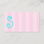 Pink & Light Aqua Umschließungskarte Begleitkarte (Rückseite)