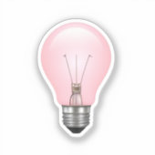 Pink Light Bulb Emoji Aufkleber (Vorderseite)