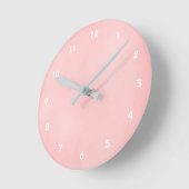 Pink Light Soft Textur Look Wall Clock Runde Wanduhr (Winkel)