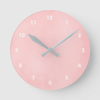 Pink Light Soft Textur Look Wall Clock Runde Wanduhr