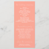 Pink Light Watercolor Swash Wedelprogramme Programm (Rückseite)