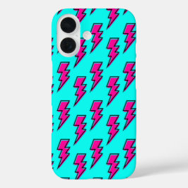 Pink Lighting Volt Mobile Phone Case 80s Design