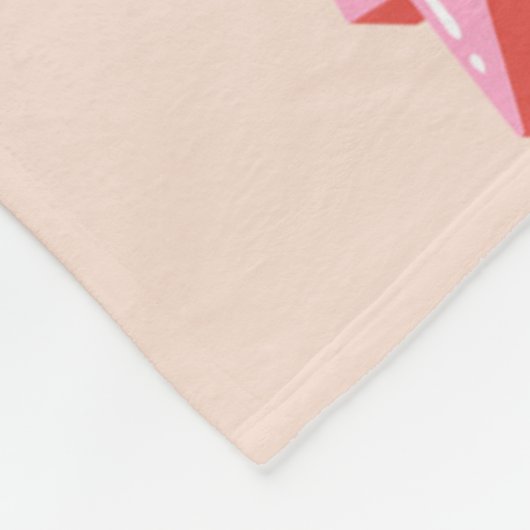 Pink Lightning Bolt Pattern Fleecedecke (Ecke)