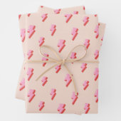 Pink Lightning Bolt Pattern Geschenkpapier Set (Beispiel)