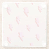 Pink Lightning Bolt Pattern Glasuntersetzer (Rückseite)