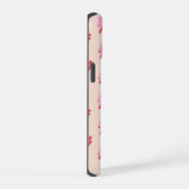 Pink Lightning Bolt Pattern iPhone 15 Hülle (Rechte Seite)
