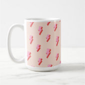 Pink Lightning Bolt Pattern Kaffeetasse (Links)