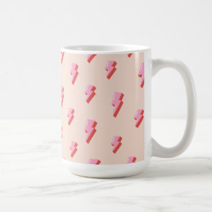 Pink Lightning Bolt Pattern Kaffeetasse