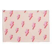 Pink Lightning Bolt Pattern Kissenbezug (Rückseite-Rechts)