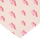 Pink Lightning Bolt Pattern Mittelgroßer Tischläufer (Ecke)