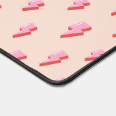 Pink Lightning Bolt Pattern Schreibtischunterlage (Ecke)