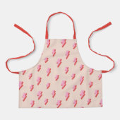 Pink Lightning Bolt Pattern Schürze (Vorderseite)