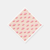 Pink Lightning Bolt Pattern Serviette (Ecke)