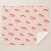 Pink Lightning Bolt Pattern Sherpadecke (Vorderseite (Horizontal))