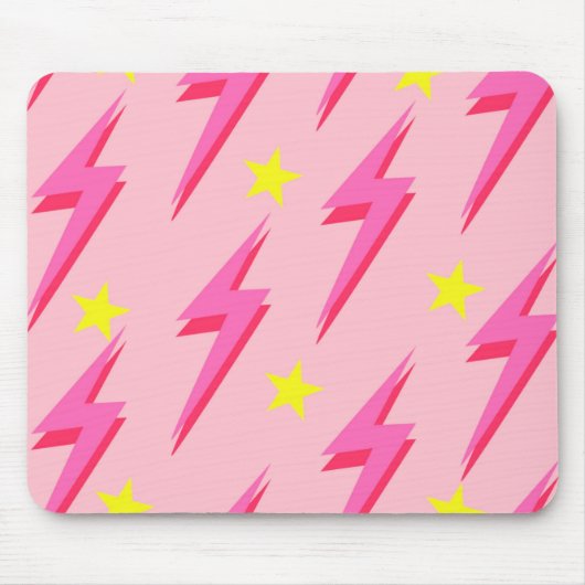 Pink Lightning Mouse Pad für trendige Schreibtisch Mousepad (Vorne)
