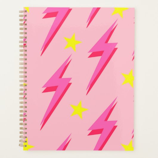 Pink Lightning Musterplaner für tägliche Ziele Planer (Vorderseite)