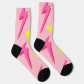 Pink Lightning Pattern Sock für stilvollen Komfort Socken (Rechts)