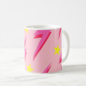 Pink Lightning Pattern Tasse für stilvolles Sippin (VorderseiteRechts)