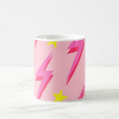 Pink Lightning Pattern Tasse für stilvolles Sippin (Mittel)