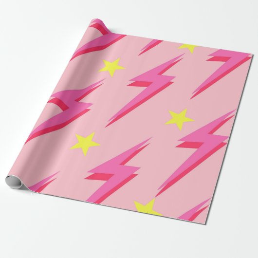 Pink Lightning Wrapping Paper für einzigartige Ges Geschenkpapier (Ungerollt)