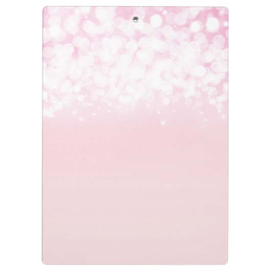 Pink Lights Gold Makeuyes Lashes Personalisiert Klemmbrett (Rückseite)