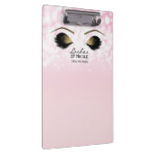 Pink Lights Gold Makeuyes Lashes Personalisiert Klemmbrett (Rechts)