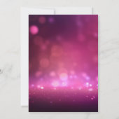 Pink Lights Junggeselinnen-Abschied Einladung (Rückseite)