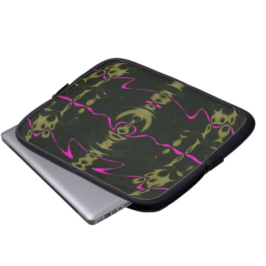 Pink Lights Laptop Sleeve (Vorne Knopf)